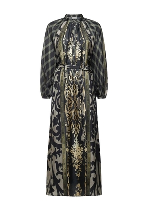 Pierre-Louis Mascia geometric-pattern maxi dress - Black