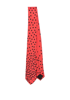 Moschino polka-dot silk tie - Red