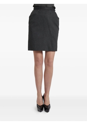 Saint Laurent Pre-Owned pinstriped mini skirt - Black
