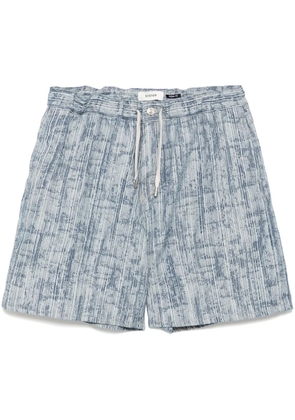 System Dacquard denim shorts - NY NAVY