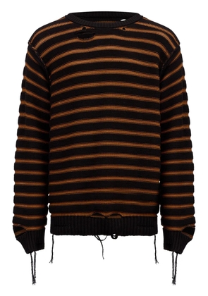 MM6 Maison Margiela stripe-pattern jumper - Black