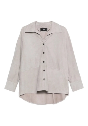 Arma Caterine button-down suede shirt - Grey