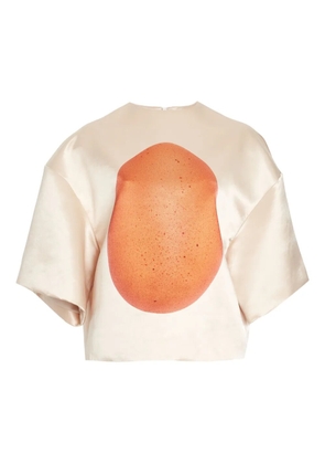 A.W.A.K.E. Mode egg-print blouse - Neutrals