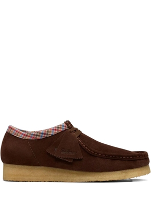 Clarks Originals suede check-trimmed boots - Brown