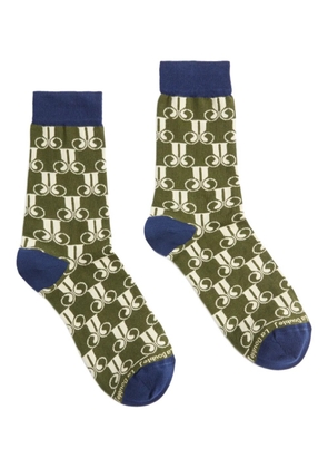 La DoubleJ monogram cotton-blend socks - Blue