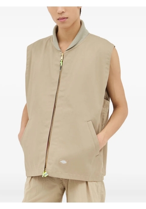 DICKIES zip-front sleeveless gilet - Neutrals