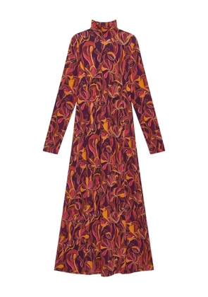 MALIPARMI floral-print mock-neck maxi dress - Red