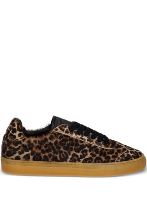 Copenhagen animal-print lace-up sneakers - Brown