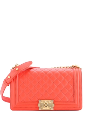 CHANEL Pre-Owned Boy Flap Bag Quilted Calfskin Old Medium shoulder bag - Red