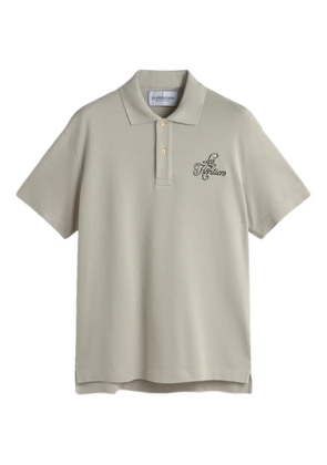 LES HÉRITIERS embroidered polo shirt - Grey