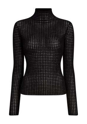Proenza Schouler White Label Zella check merino top - Black