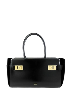 Ferragamo Pre-Owned 2010-2025 Leather Double Gancini Side Buckle tote bag - Black
