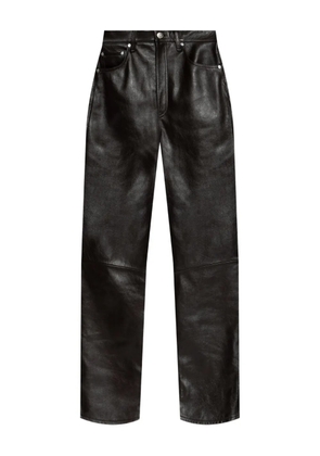 rag & bone leather panelled trousers - Brown