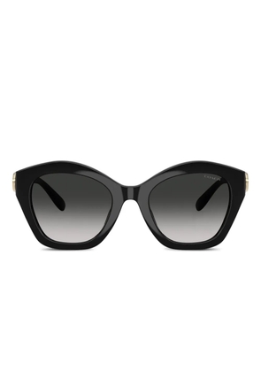 Coach logo-plaque sunglasses - Black