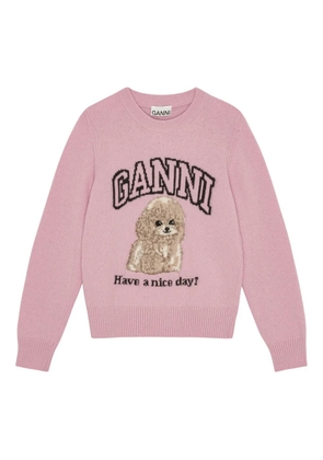 GANNI Dog sweater - Pink