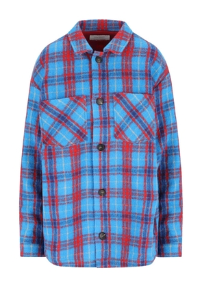 Giada Benincasa checked-pattern embroidered shirt - Blue