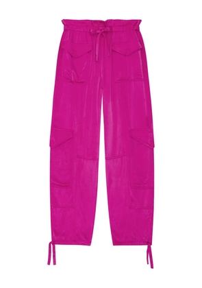 GANNI drawstring cargo trousers - Pink