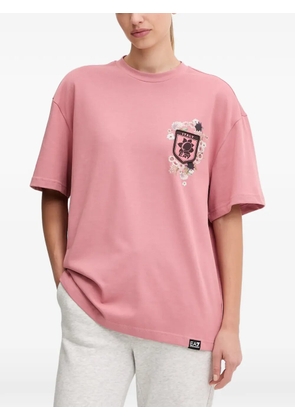 Ea7 Emporio Armani floral-print T-shirt - Pink