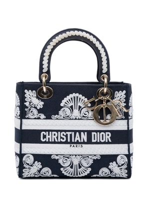 Christian Dior Pre-Owned 2021 Medium Embroidered Canvas Cornely Lady D Lite satchel - Blue