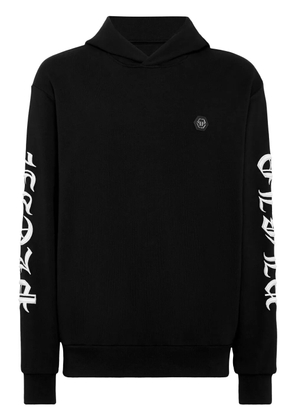 Philipp Plein Gothic Plein cotton hoodie - Black