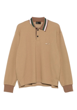 Kolor logo-embroidered polo shirt - Neutrals