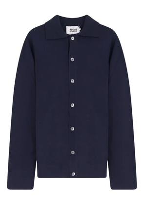 Alpha Industries Alpha Studio buttoned collared cardigan - Blue
