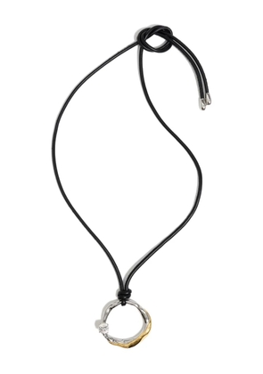 Bimba y Lola crystal-embellishment cord necklace - Black