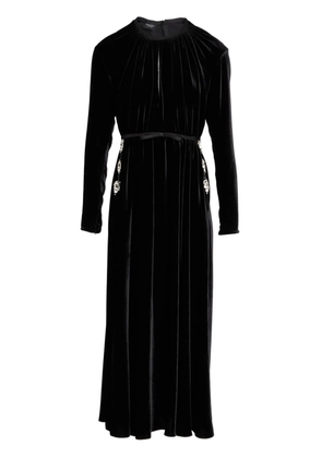 Giambattista Valli rhinestone-embellished velvet dress - Black