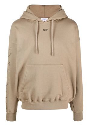 Off-White Off Stitch cotton hoodie - Neutrals
