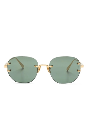Linda Farrow Sandor geometric-frame sunglasses - Gold