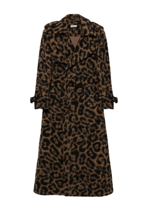 Simkhai Rumi belted leopard coat - Brown