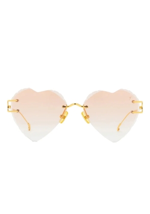 Eyepetizer Acapulco heart-shaped sunglasses - Gold