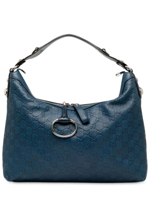 Gucci Pre-Owned 2000-2015 Medium Guccissima Icon Bit satchel - Blue