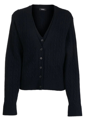 Goen.J double-layered V-neck cardigan - Blue
