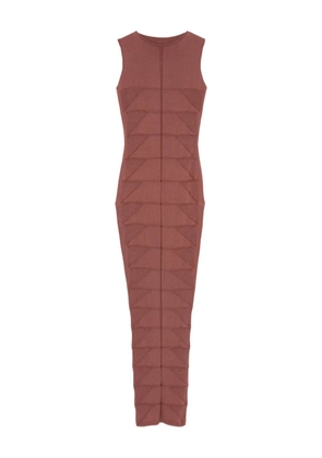 Rick Owens knitted sleeveless midi dress - Brown
