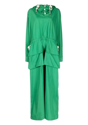 Plan C layered long-sleeve maxi dress - Green