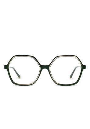 Xavier Garcia Design Eurin geometric-frame glasses - Green