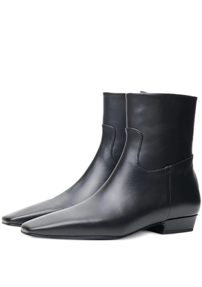 Poche Paris square-toe boots - Black