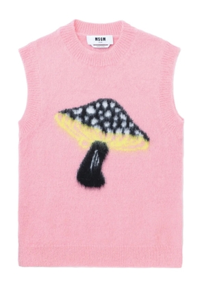 MSGM mushroom graphic tank top - Pink