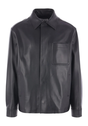 LOEWE leather shirt jacket - Black