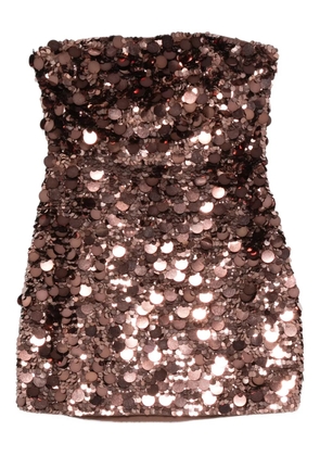 Retrofete sequin-embellished mini dress - Brown