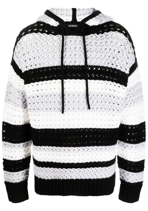 Nahmias stripe-pattern hooded wool jumper - Black