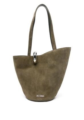 Jacquemus The Bamba suede tote bag - Green