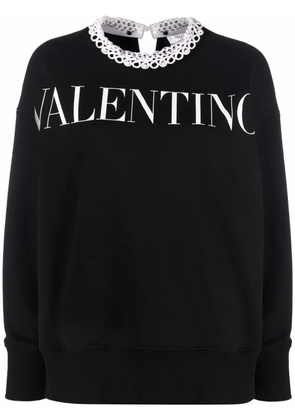 Valentino Garavani logo-print long-sleeve sweatshirt - Black