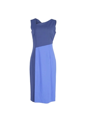 Diane Von Furstenberg Vintage colourblock sheath midi dress - Blue