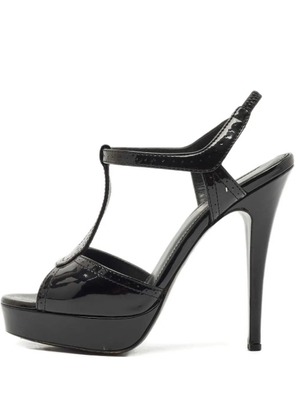 Saint Laurent Pre-Owned leather heeled sandals - Black