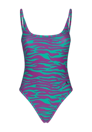 The Attico zebra-print swimsuit - Purple