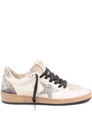 Golden Goose Ball Star glitter-star sneakers - White