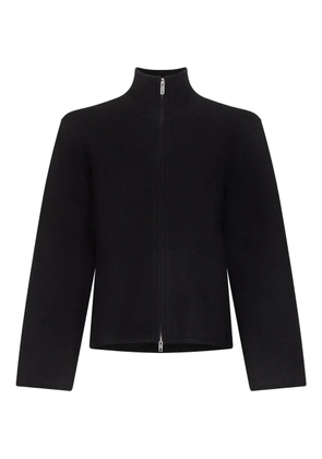 LouLou de Saison Gabi zipped stand-collar cardigan - Black