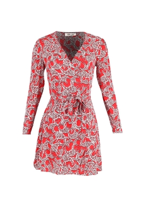 Diane Von Furstenberg Vintage wrap-design long-sleeve dress - Red